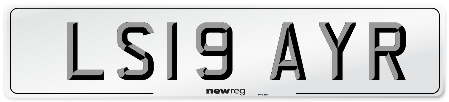 LS19 AYR Number Plate from New Reg